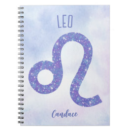 Personligens Lila för vackert Leo Astrology Anteckningsbok