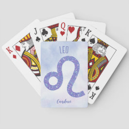 Personligens Lila för vackert Leo Astrology Casinokort