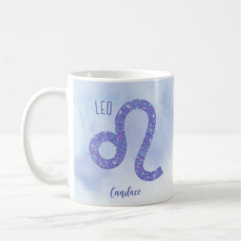 Personligens Lila för vackert Leo Astrology Kaffemugg