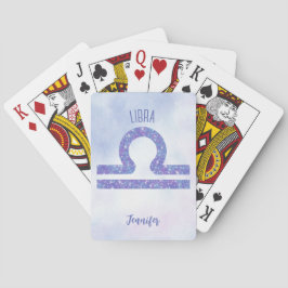 Personligens Lila för vackert Libra Astrology Casinokort