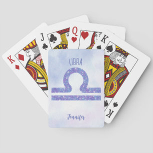 Personligens Lila för vackert Libra Astrology Casinokort