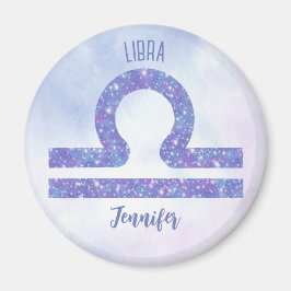 Personligens Lila för vackert Libra Astrology Magnet