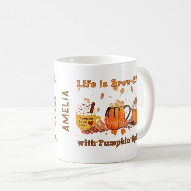 Personligens livslängd är för lång med Pumpkin Spi Kaffemugg (Framsida höger)
