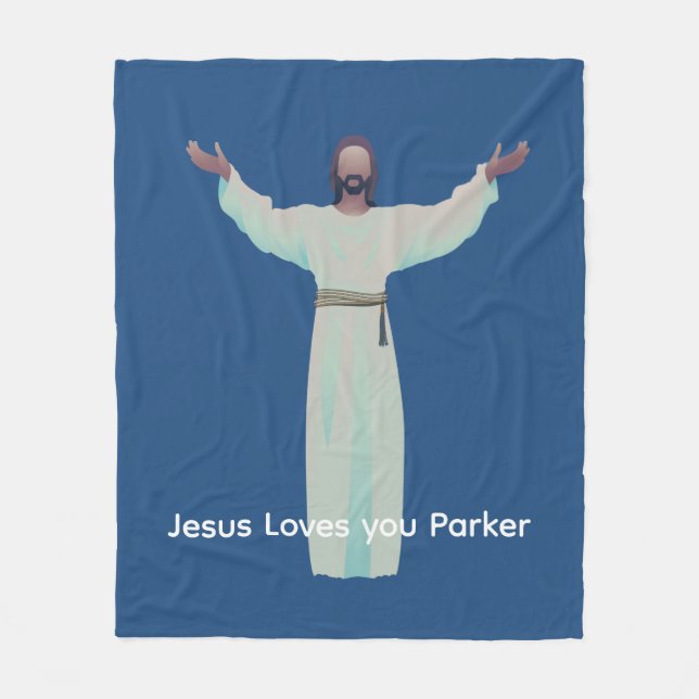 Personligens livsstorlek Jesus Blanket - Anpassa d Fleecefilt (Framsidan)