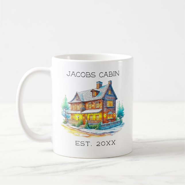 Personligens logg Cabin-jul Kaffemugg (Vänster)