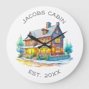 Personligens logg Cabin-jul Stor Klocka
