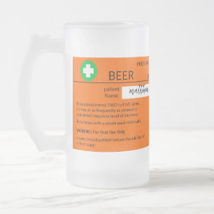 Personligens lustiga recept Frosted Beer Mugg