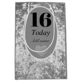 Personligens lyxsammetsfödelsedagspressepåse 16:e