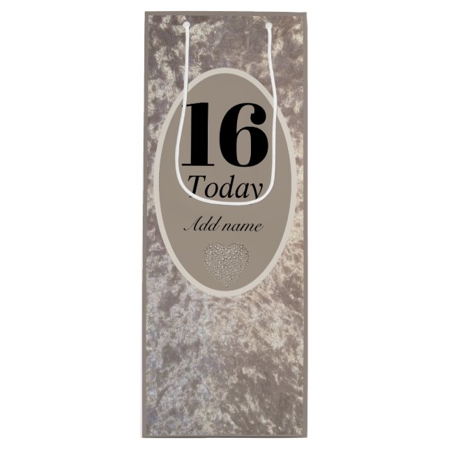 Personligens lyxsammetsfödelsedagspressepåse 16:e (Framsidan)