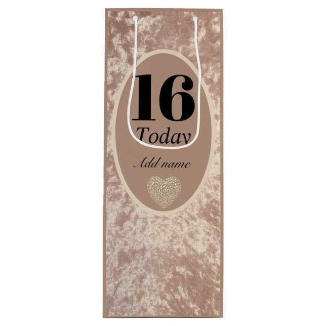 Personligens lyxsammetsfödelsedagspressepåse 16:e (Framsidan)