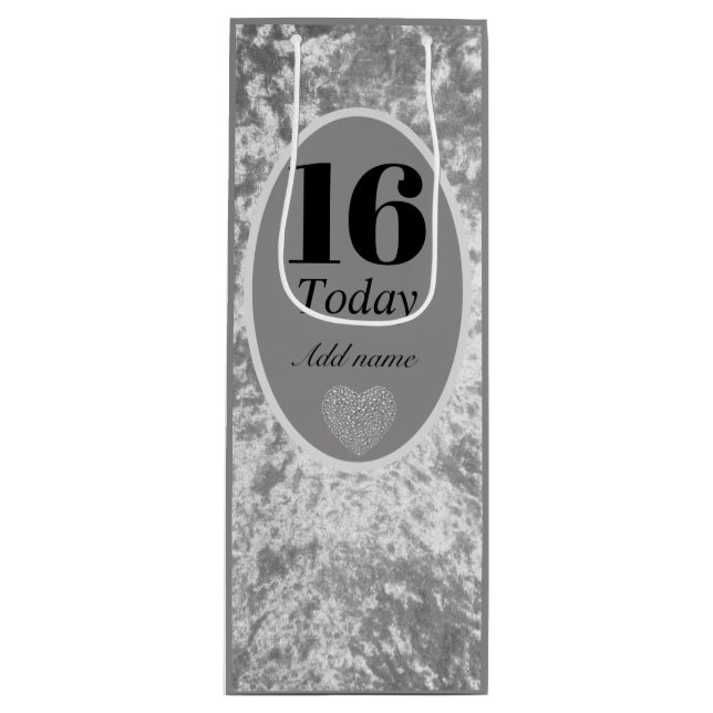 Personligens lyxsammetsfödelsedagspressepåse 16:e (Framsidan)