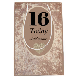 Personligens lyxsammetsfödelsedagspressepåse 16:e