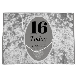 Personligens lyxsammetsfödelsedagspressepåse 16:e