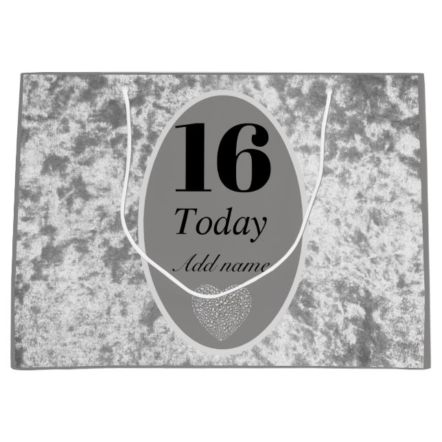 Personligens lyxsammetsfödelsedagspressepåse 16:e (Framsidan)