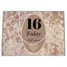 Personligens lyxsammetsfödelsedagspressepåse 16:e