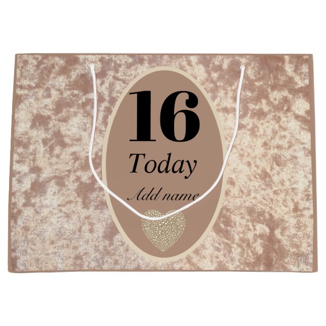 Personligens lyxsammetsfödelsedagspressepåse 16:e (Framsidan)