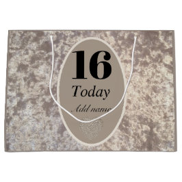 Personligens lyxsammetsfödelsedagspressepåse 16:e