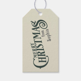 Personligens Märkre för julgåva - [Från] [Namn] Presentetikett