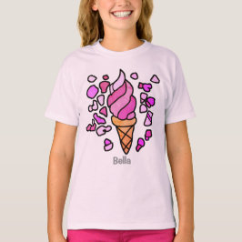 Personligens minimalistiska glassdesign t shirt