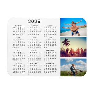 Personligens minnesvärda fotokollage 2023-kalender magnet