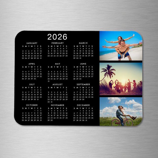 Personligens minnesvärda fotokollage 2024-kalender magnet (Skapare uppladdad)
