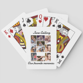 Personligens moderna vänner 10 Fotokollage Casinokort
