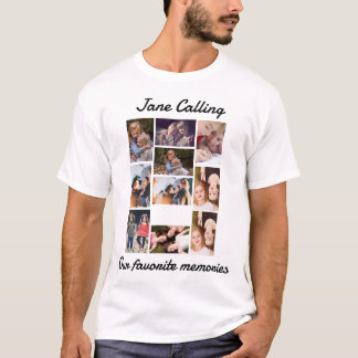 Personligens moderna vänner 10 Fotokollage T Shirt