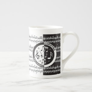 Personligens musikpoängdesign benporslin mugg