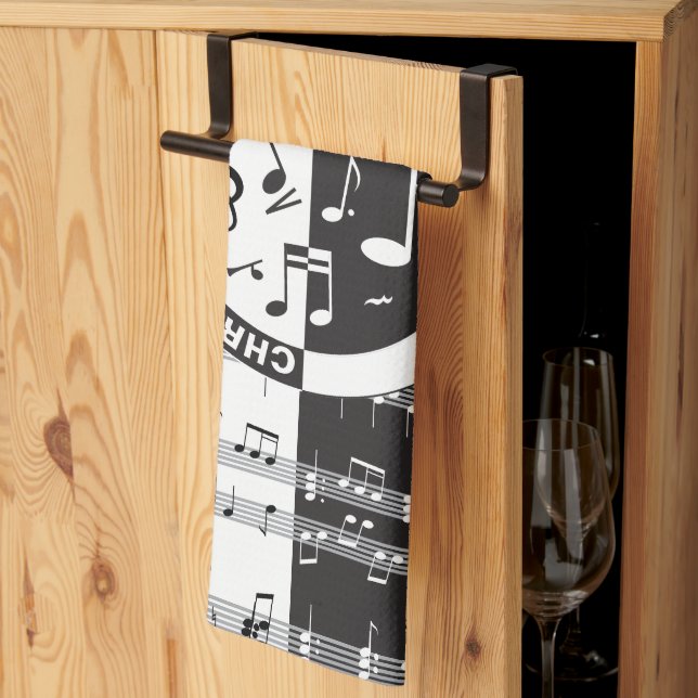  Personligens musikpoängdesign Kökshandduk (Thirds Fold)
