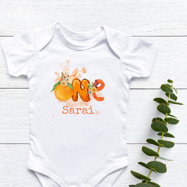 Personligens Orange - första födelsemeddelandet T Shirt