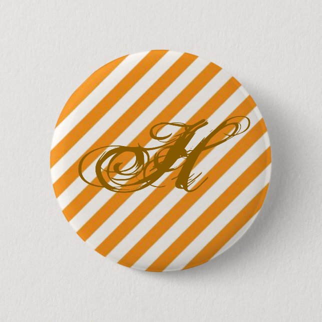 Personligens Orange stripe Knapp (Framsida)