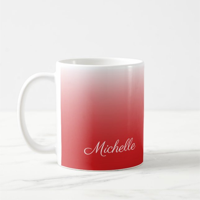 Personligens övertoning, ombre röd kaffemugg (Vänster)