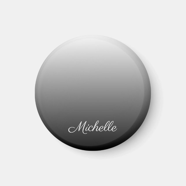 Personligens övertoningssvarta skuggor av grått magnet (Framsidan)