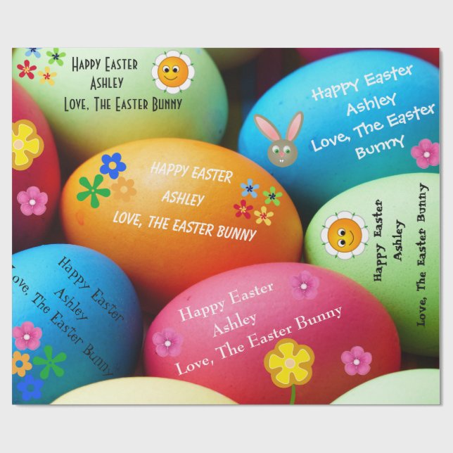 Personligens Påskhare Presentpapper (Platt)