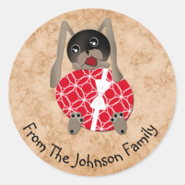 Personligens Påskhare Runt Klistermärke