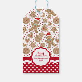 Personligens Pepparkaksgubbe jul Presentetikett
