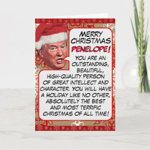 Personligens president Donald Trump-jul Helgkort