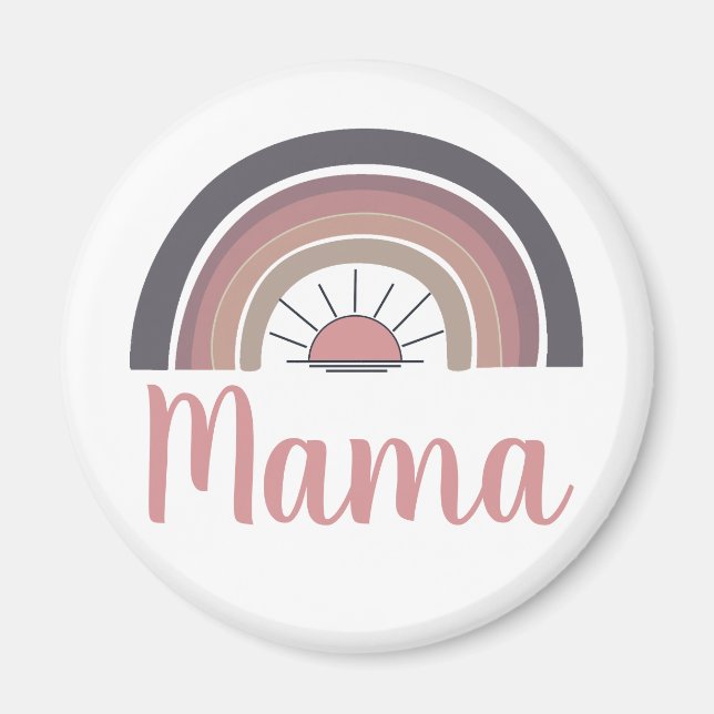Personligens regnbåge sol Mamma Magnet (Framsidan)