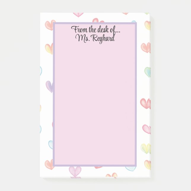 Personligens regnbågshjärtan från... post-it block (Framsida)