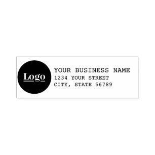 Personligens Returadress med Logotyp Självfärgande Stämpel
