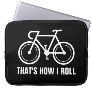 Personligens roliga cykellogotyp Neoprene 15 tum Laptop Fodral