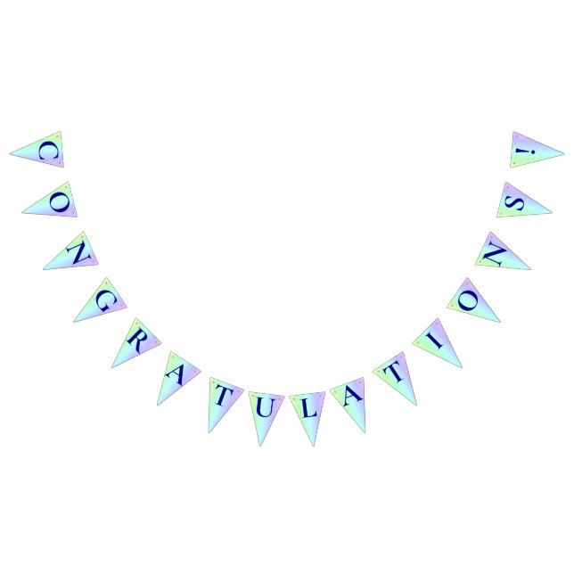 Personligens Roligt, Grattisar med färgstark regnb Vimplar (Alla)