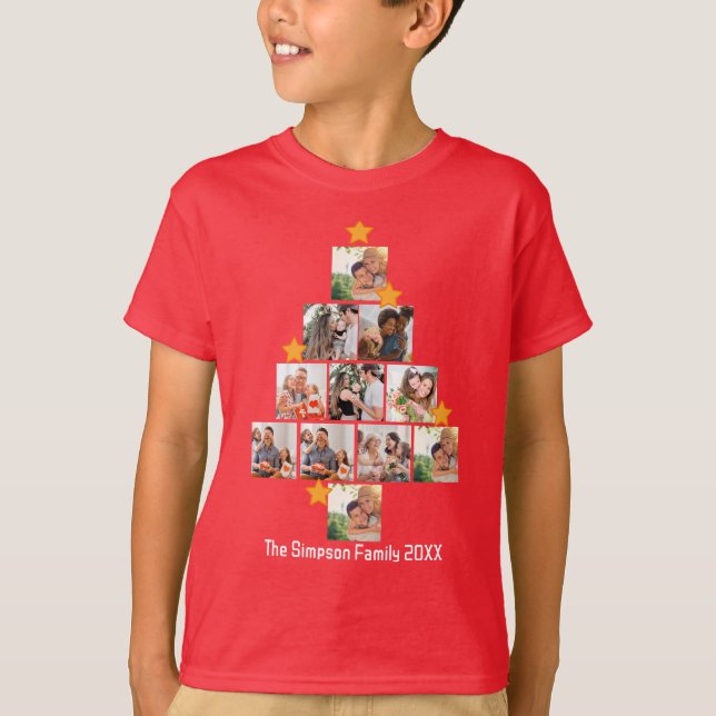 Personligens Roligt - jul 11 Photo Collage T Shirt (Framsida)
