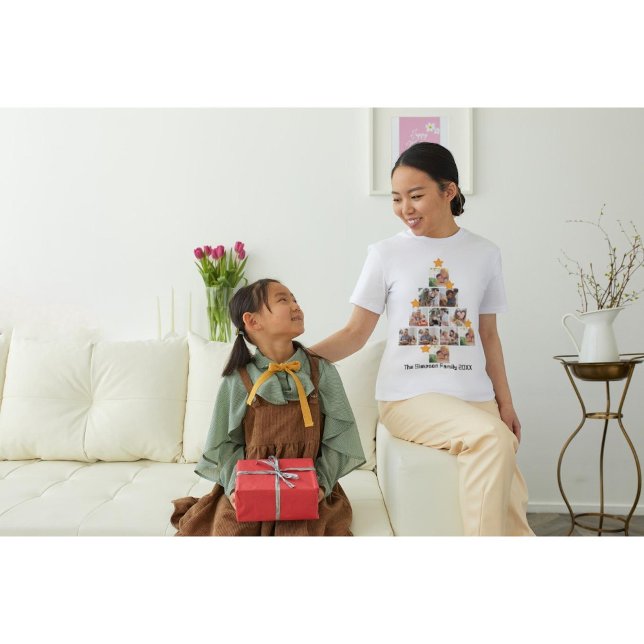 Personligens Roligt - jul 11 Photo Collage T Shirt (Skapare uppladdad)