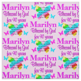 PERSONLIGENS ROSA BLESSERAD 90:E BIRTHDAY FABRIC TYG