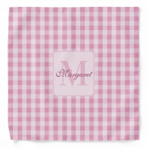 Personligens Rosa Buffalo Check Play Monogram