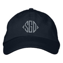 Personligens rosa i monogramform, blå