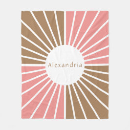 Personligens Rosa och Brown Fleecefilt