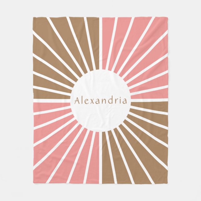 Personligens Rosa och Brown Fleecefilt (Framsidan)