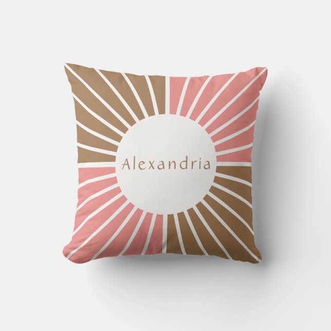 Personligens Rosa och Brown Kudde (Framsida)